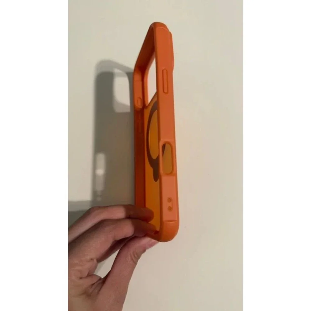 iPhone 17 Pro Max Orange MagSafe Case Magnetic Ring Stand Grip Kickstand